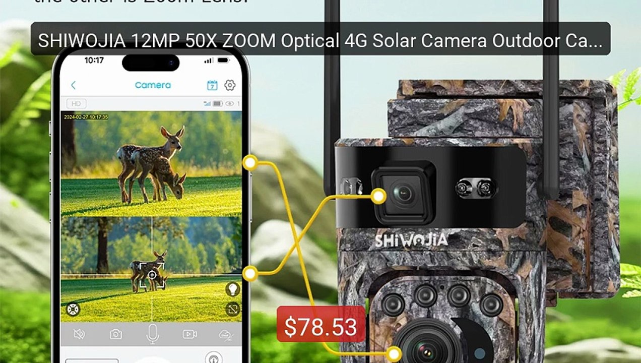 SHIWOJIA 12MP 50X ZOOM Optical 4G Solar Camera Outdoor Camouflage ... -- Best Deal 2026 | Shop Now!