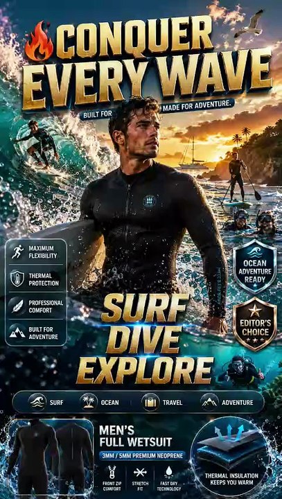 Lemorecn Men's 3mm Wetsuit Review | Premium Neoprene Full Wetsuit for Surfing Diving & Swimming