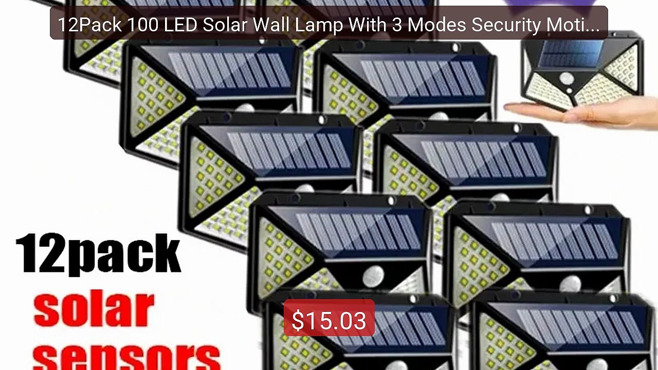 12Pack 100 LED Solar Wall Lamp With 3 Modes Security Motion Sensor... -- Best Deal 2026 | Shop Now!