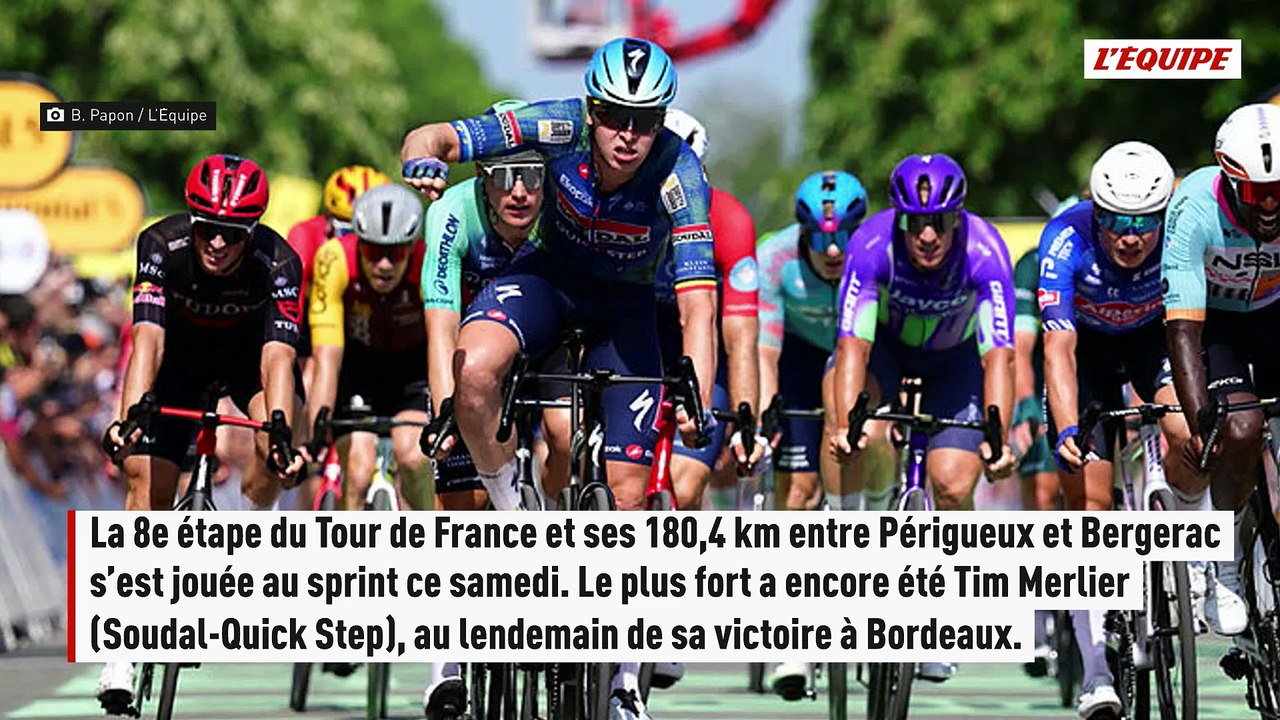 Deux victoires en deux jours pour Tim Merlier, plus fort que les autres au sprint sur la 8e étape du Tour de France - Cyclisme - Tour de France