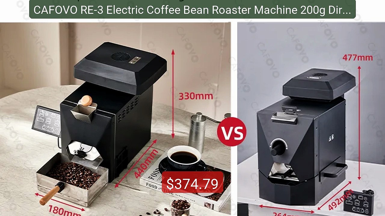 CAFOVO RE-3 Electric Coffee Bean Roaster Machine 200g Direct Fire ... -- Best Deal 2026 | Shop Now!