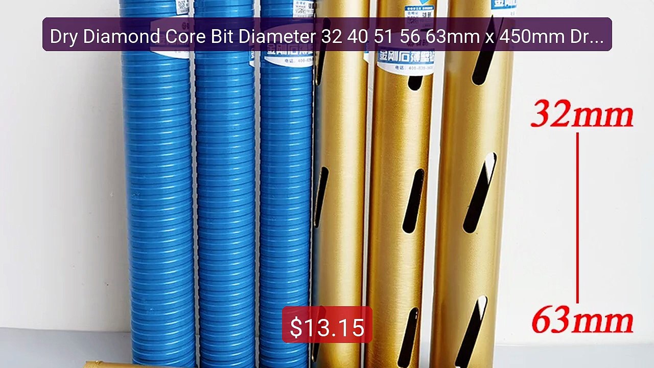 Dry Diamond Core Bit Diameter 32 40 51 56 63mm x 450mm Dry & Wet Di... -- Top Rated 2026 | Buy Now!