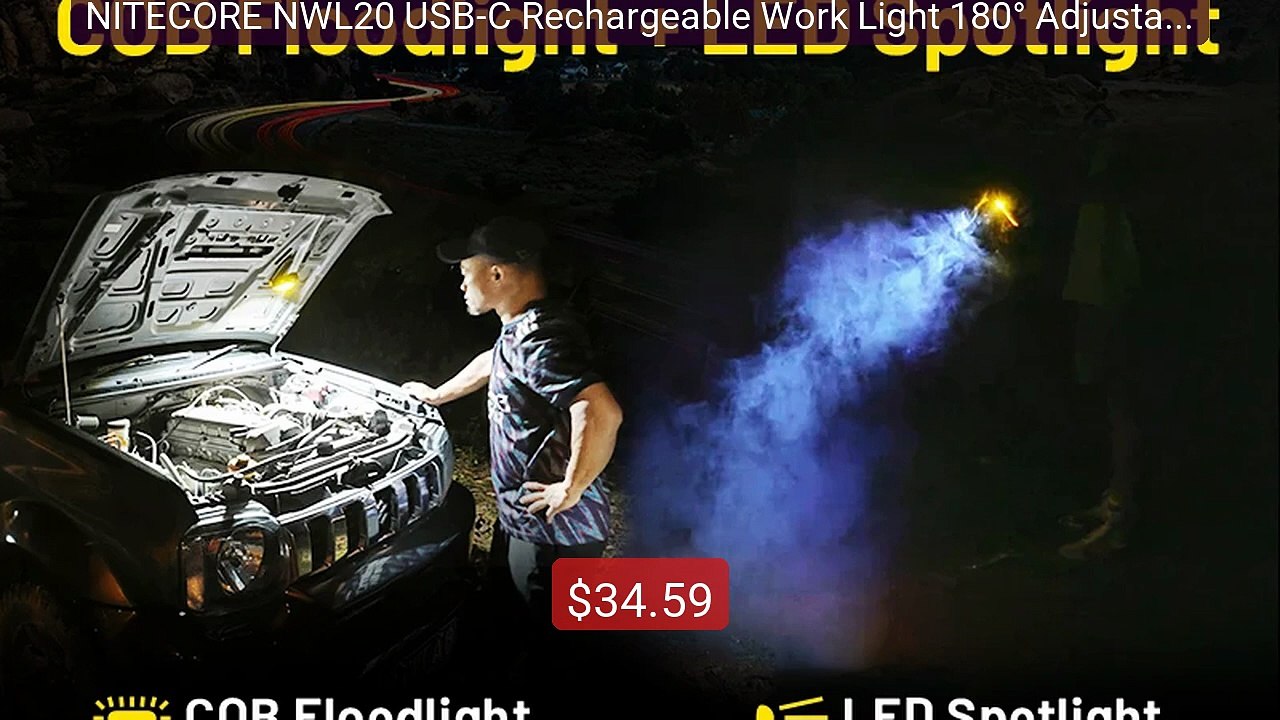 NITECORE NWL20 USB-C Rechargeable Work Light 180° Adjustabl... -- Top Pick 2026 | Unbeatable Price!