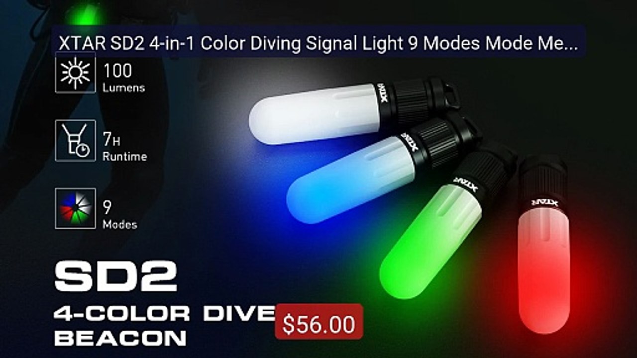 XTAR SD2 4-in-1 Color Diving Signal Light 9 Modes Mode Memory 100m ... -- Top Rated 2026 | Buy Now!