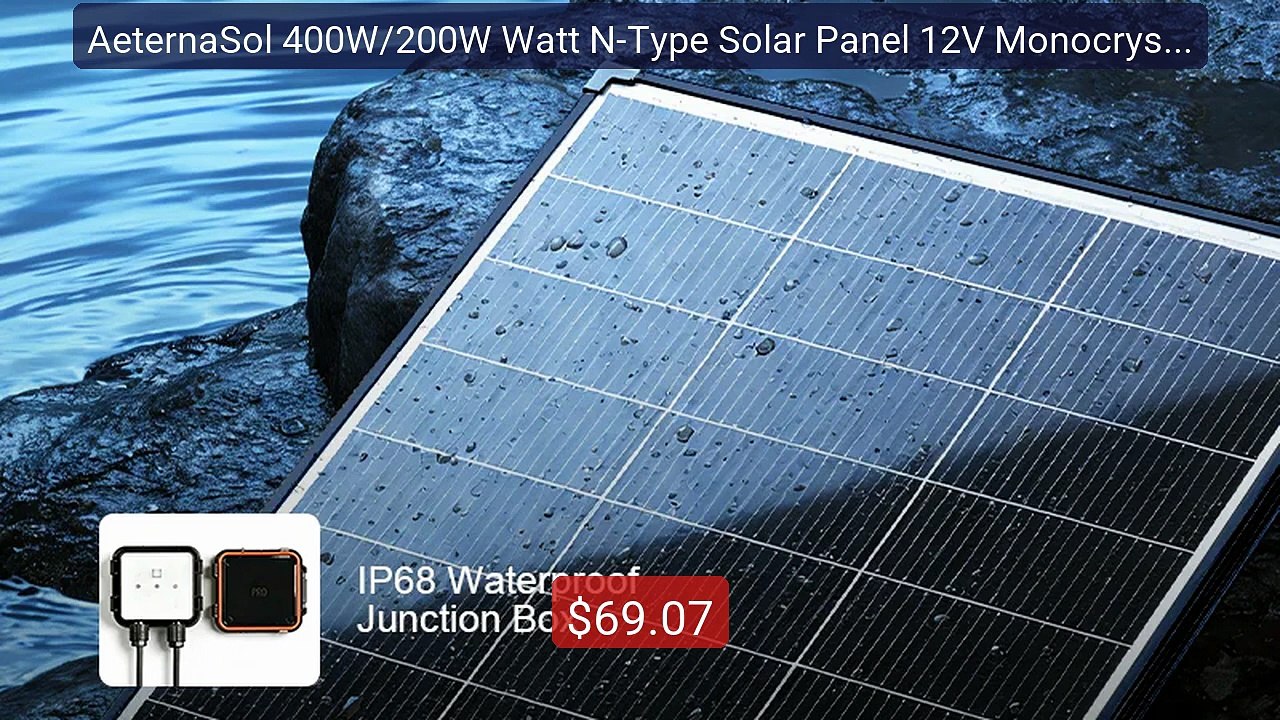 AeternaSol 400W/200W Watt N-Type Solar Panel 12V Monocrystalline S... -- Best Deal 2026 | Shop Now!