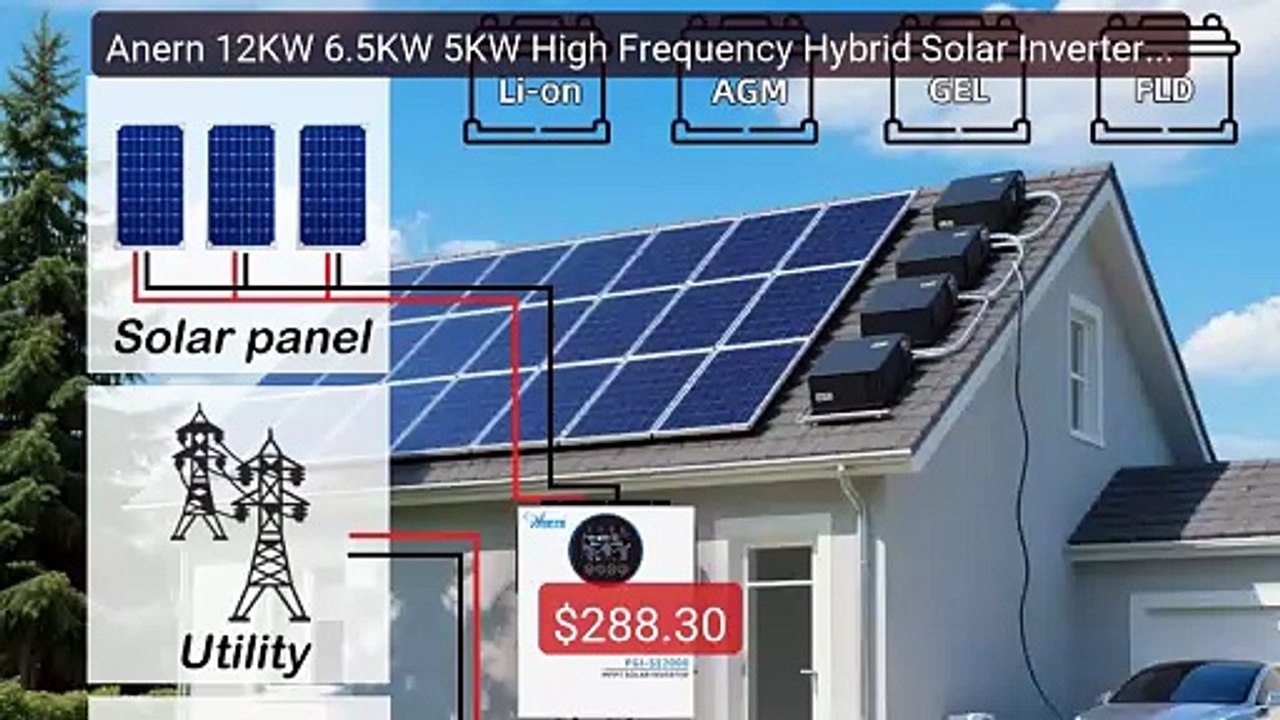 Anern 12KW 6.5KW 5KW High Frequency Hybrid Solar Inverter 160A... -- Best Buy 2026 | Great Quality!