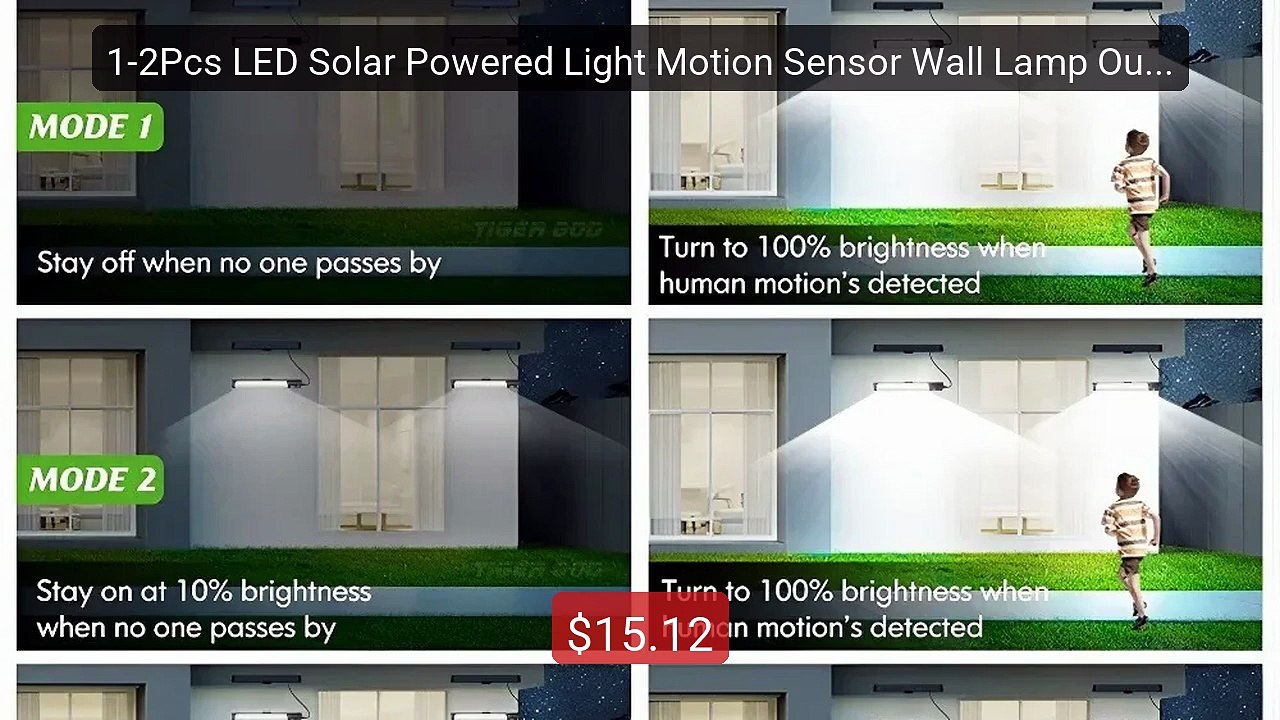 1-2Pcs LED Solar Powered Light Motion Sensor Wall Lamp Outdoor IP65... -- Top Rated 2026 | Buy Now!