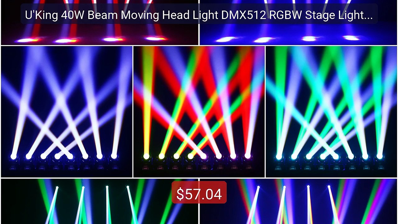 U'King 40W Beam Moving Head Light DMX512 RGBW Stage Light for ... -- Best Buy 2026 | Great Quality!