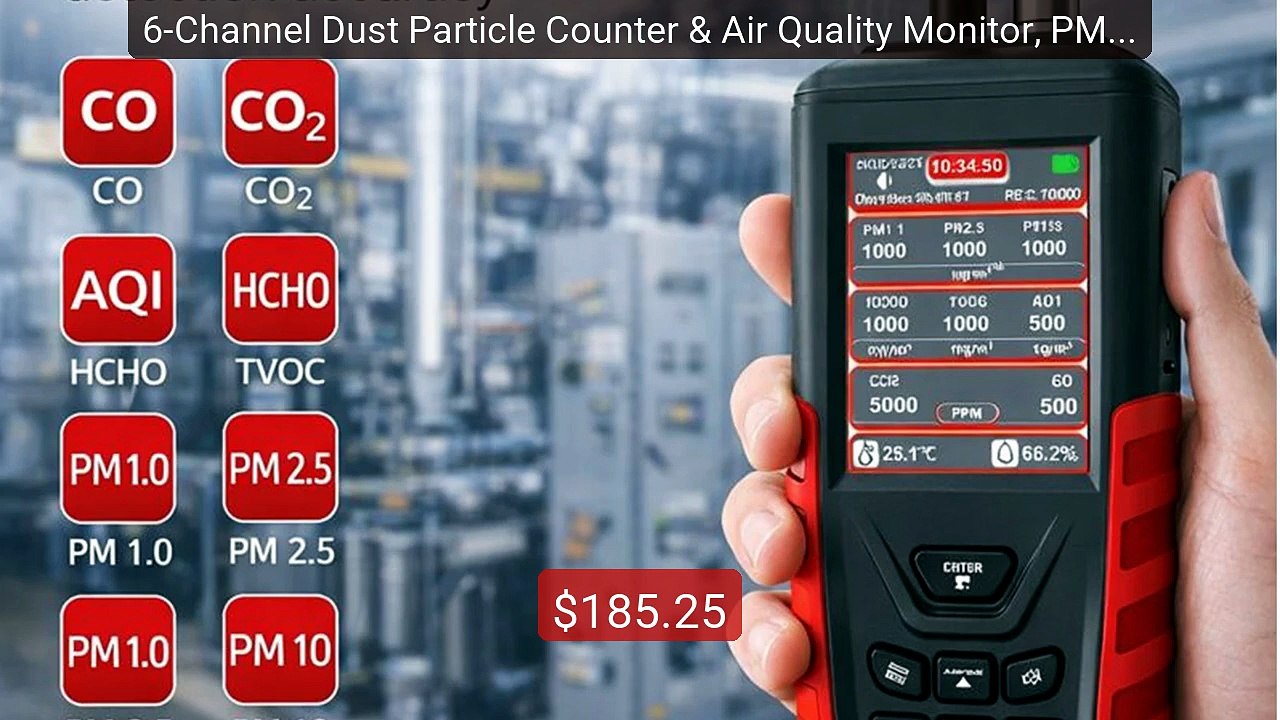 6-Channel Dust Particle Counter & Air Quality Monitor, PM0.3-1... -- Hot Deal 2026 | Limited Offer!