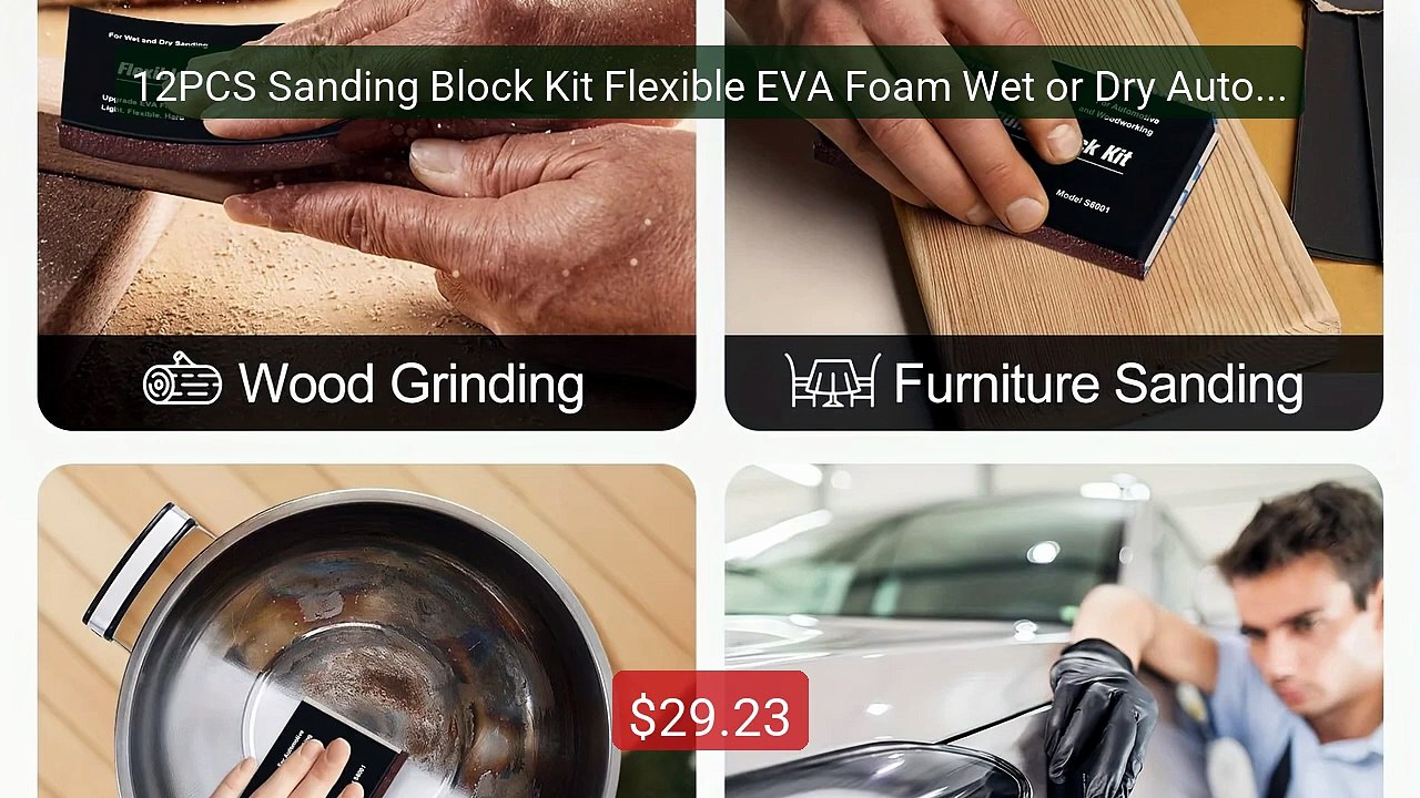 12PCS Sanding Block Kit Flexible EVA Foam Wet or Dry Autobody Hand... -- Best Deal 2026 | Shop Now!