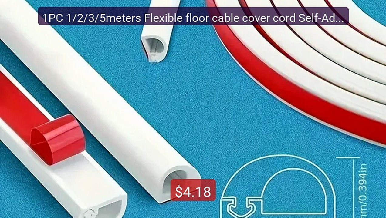 1PC 1/2/3/5meters Flexible floor cable cover cord Self-Adhesi... -- Amazing Value 2026 | Must Have!