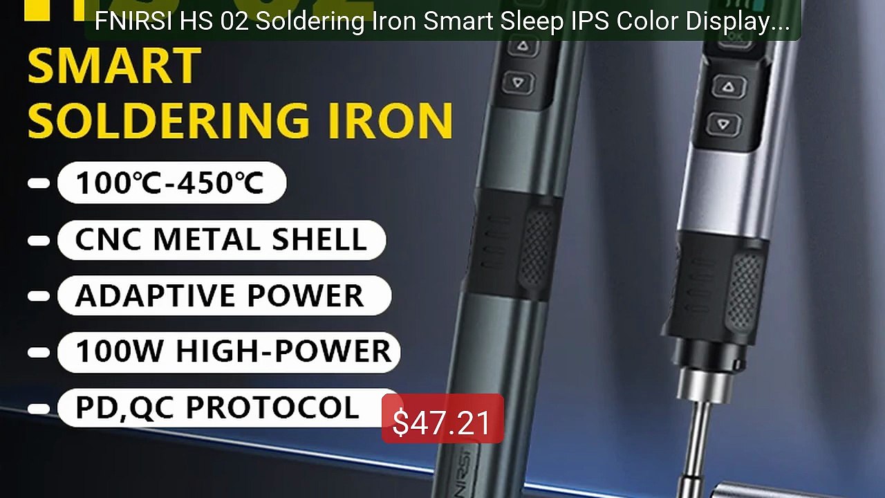 FNIRSI HS 02 Soldering Iron Smart Sleep IPS Color Display S... -- Top Pick 2026 | Unbeatable Price!
