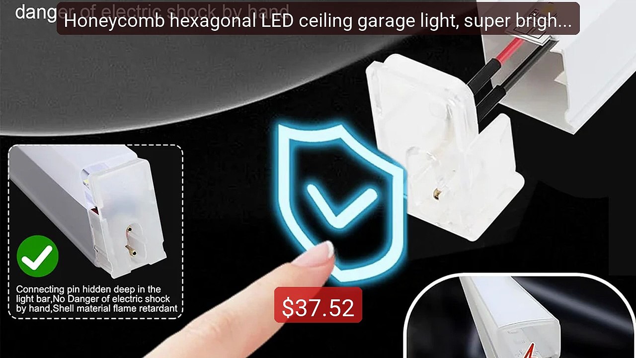 Honeycomb hexagonal LED ceiling garage light, super bright 65... -- Amazing Value 2026 | Must Have!