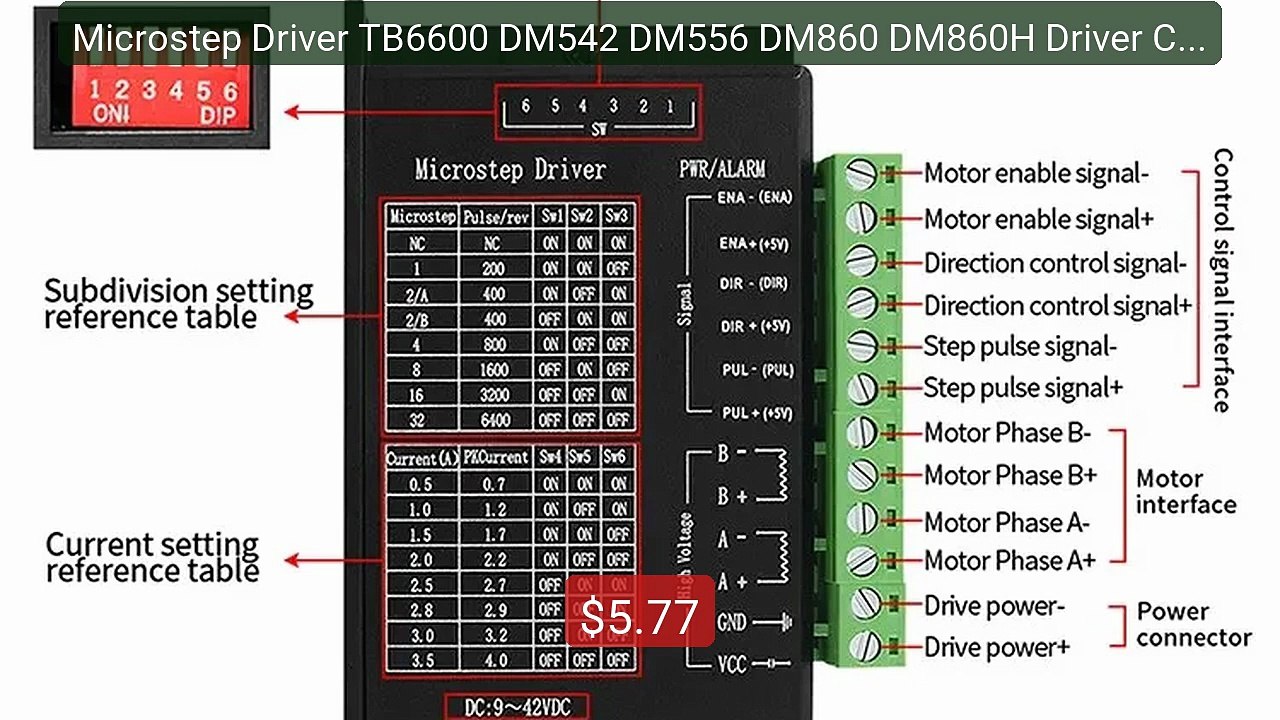 Microstep Driver TB6600 DM542 DM556 DM860 DM860H Driver Contr... -- Amazing Value 2026 | Must Have!