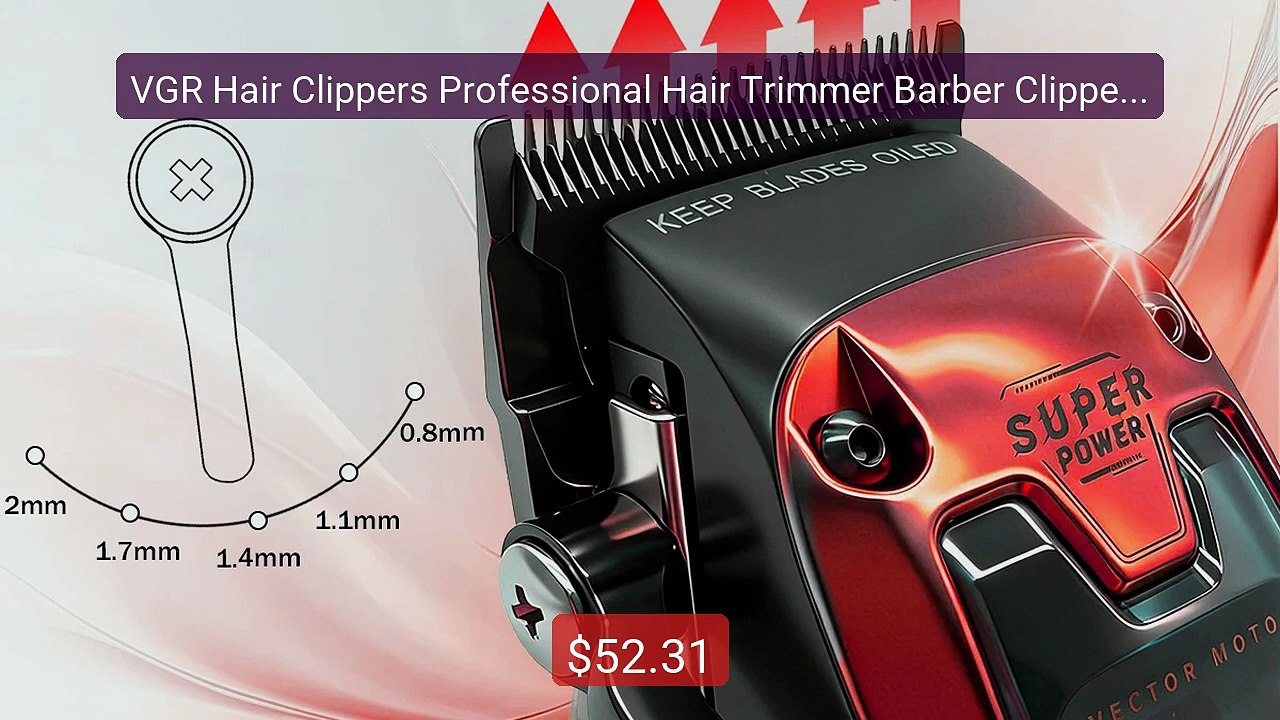 VGR Hair Clippers Professional Hair Trimmer Barber Clippers 1... -- Amazing Value 2026 | Must Have!