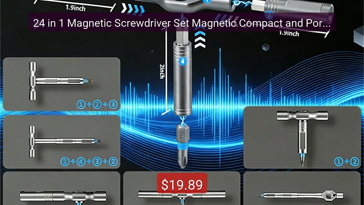 24 in 1 Magnetic Screwdriver Set Magnetic Compact and Portabl... -- Amazing Value 2026 | Must Have!