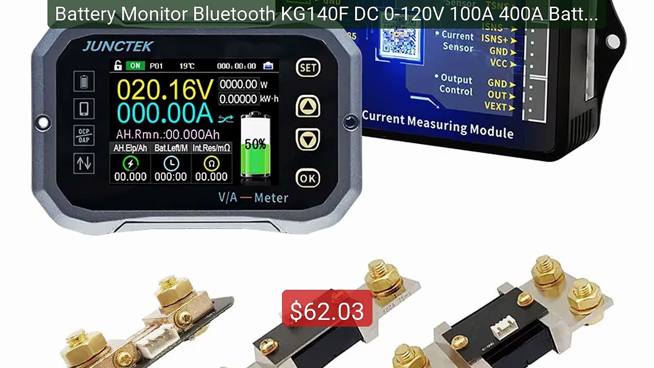 Battery Monitor Bluetooth KG140F DC 0-120V 100A 400A Batter... -- Top Pick 2026 | Unbeatable Price!