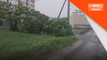 Taufan kuat landa Okinawa, lima cedera