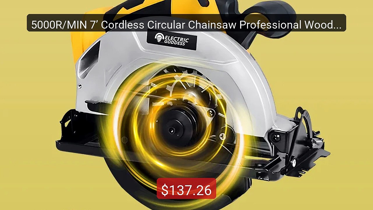 5000R/MIN 7’ Cordless Circular Chainsaw Professional Woodwork... -- Amazing Value 2026 | Must Have!