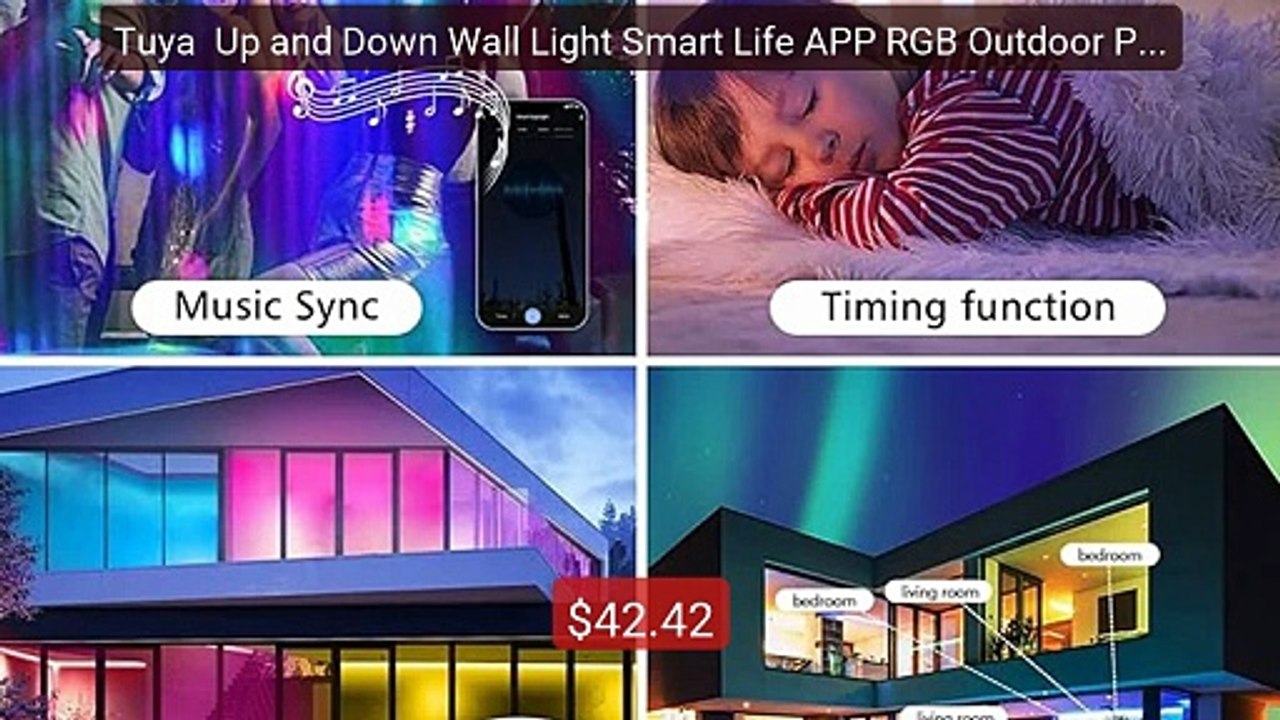 Tuya  Up and Down Wall Light Smart Life APP RGB Outdoor Porch... -- Amazing Value 2026 | Must Have!