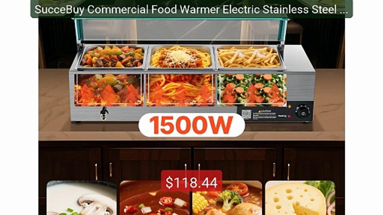 SucceBuy Commercial Food Warmer Electric Stainless Steel Stea... -- Amazing Value 2026 | Must Have!