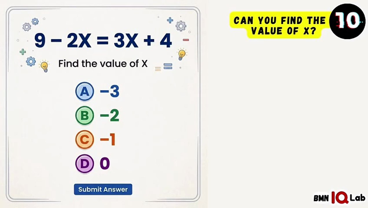 #MindGames 🧠🎮 Can You Find the Value of X? (Part 4) ✖️