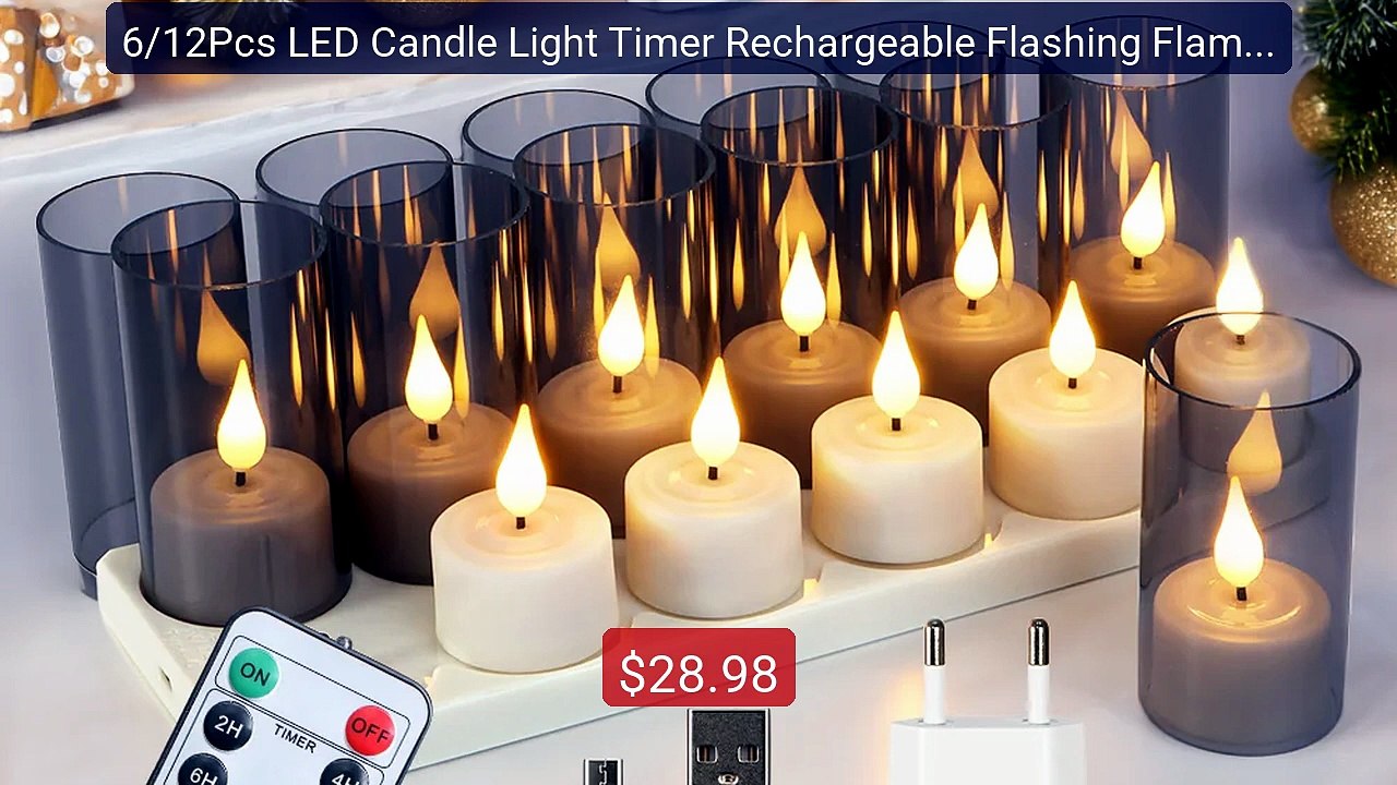 12-Pack LED Electric Tealight Candles Flickering Flameless With Soft Core – Battery-Operated Colorful Party Wedding Decoration Lamps