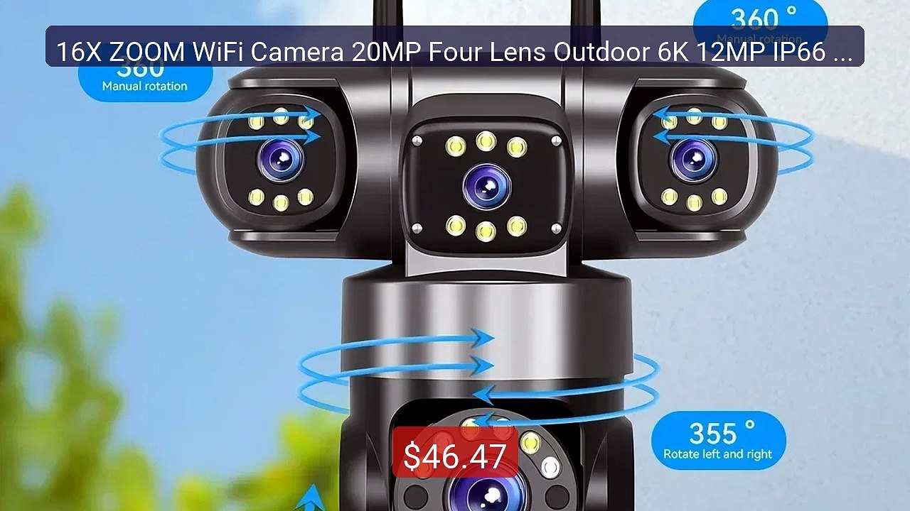 16X ZOOM WiFi Camera 20MP Four Lens Outdoor 6K 12MP IP66 Waterproo... -- Best Deal 2026 | Shop Now!