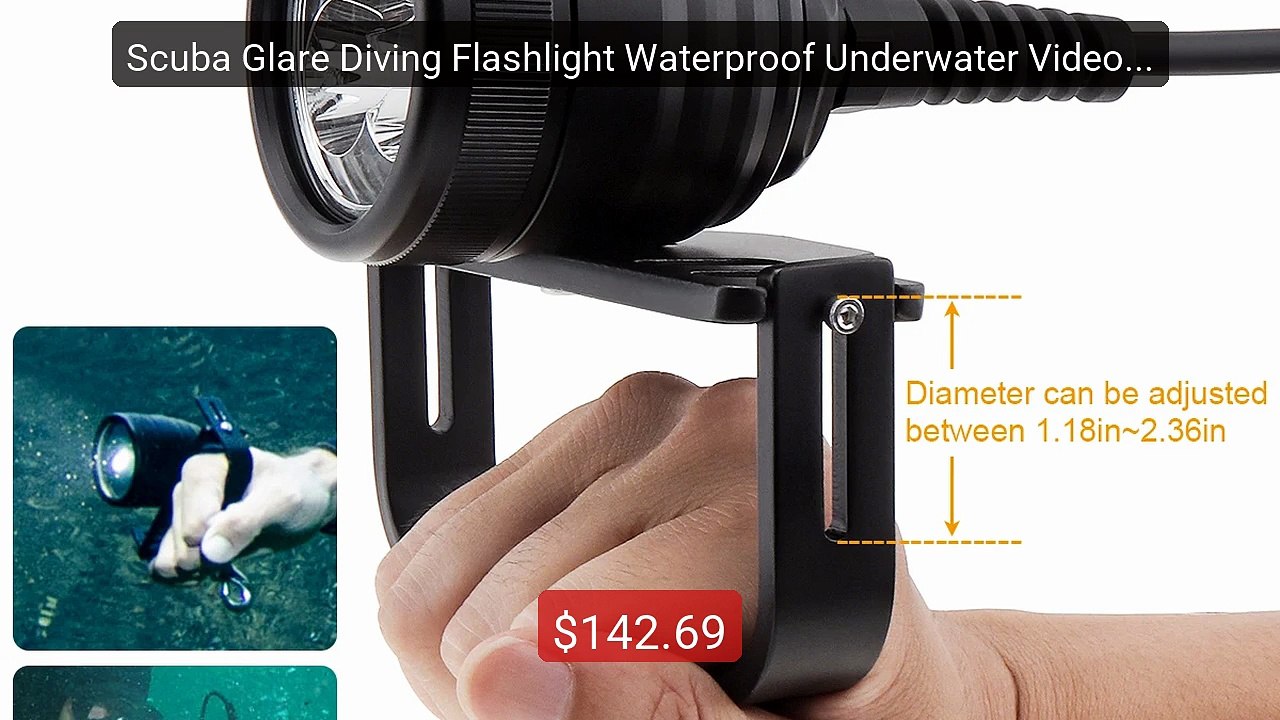Scuba Glare Diving Flashlight Waterproof Underwater Video 150M... -- Best Buy 2026 | Great Quality!