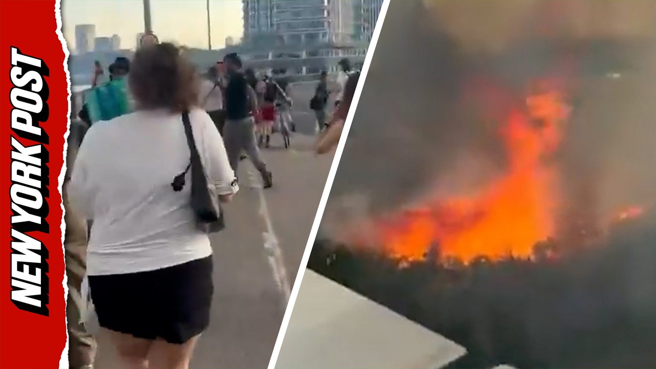 Shocked London locals run from bridge as railwa...