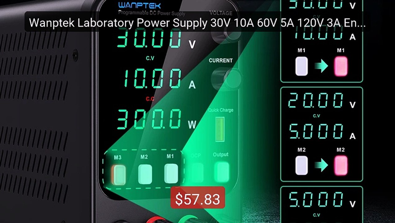 Wanptek Laboratory Power Supply 30V 10A 60V 5A 120V 3A Encoder Adju... -- Top Rated 2026 | Buy Now!