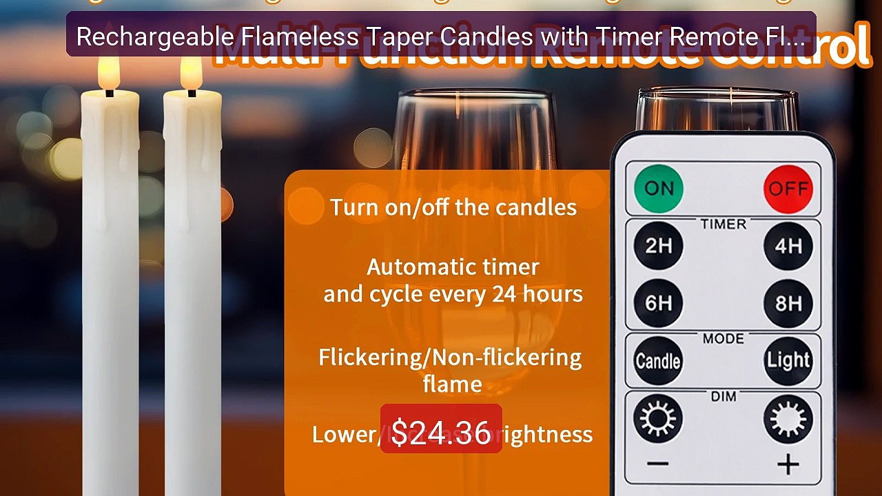 Rechargeable Flameless Taper Candles with Timer Remote Flickering 3... -- Top Rated 2026 | Buy Now!