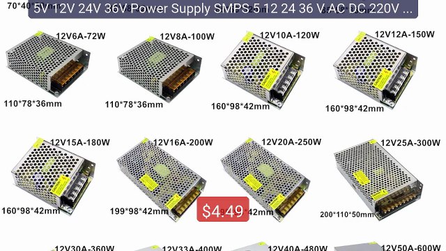 5V 12V 24V 36V Power Supply SMPS 5 12 24 36 V AC DC 220V TO 5... Amazing Value 2026 | Must Have!