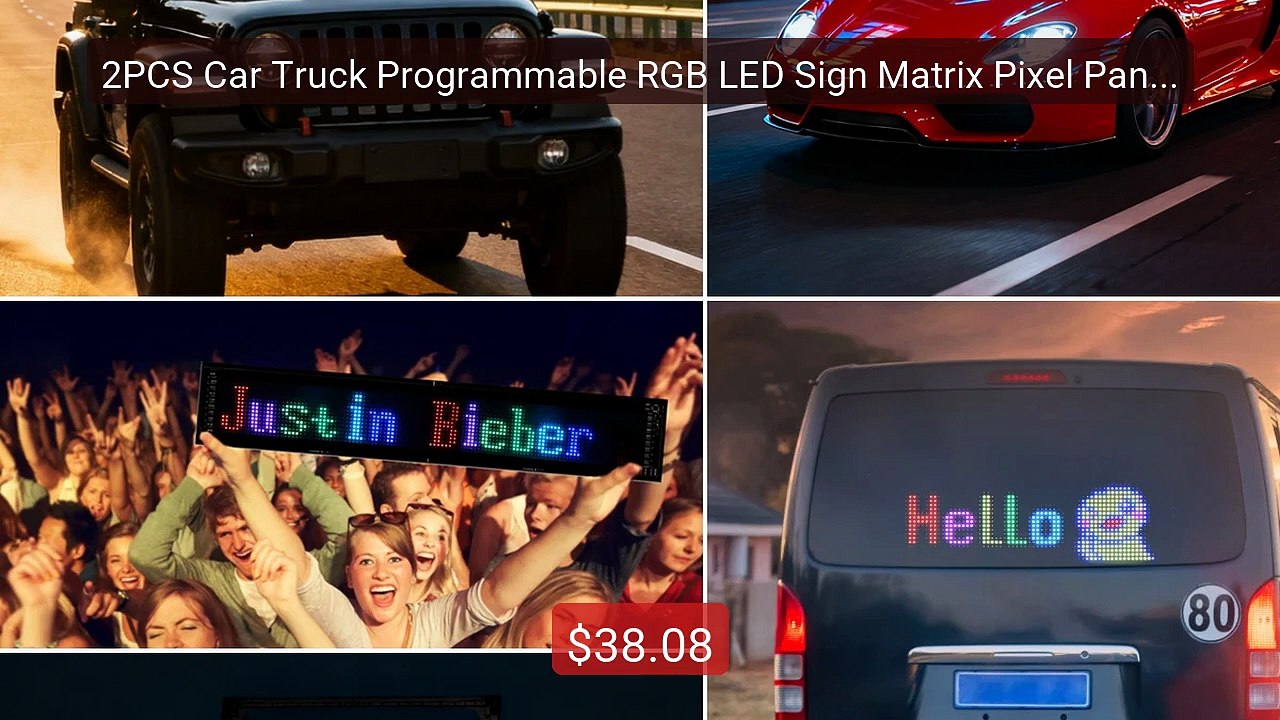 2PCS Car Truck Programmable RGB LED Sign Matrix Pixel Panel Ni... -- Best Buy 2026 | Great Quality!