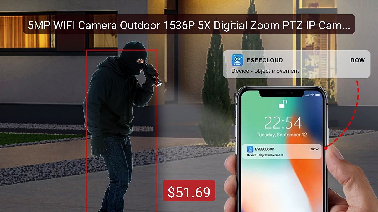 5MP WIFI Camera Outdoor 1536P 5X Digitial Zoom PTZ IP Cameras ... -- Best Buy 2026 | Great Quality!