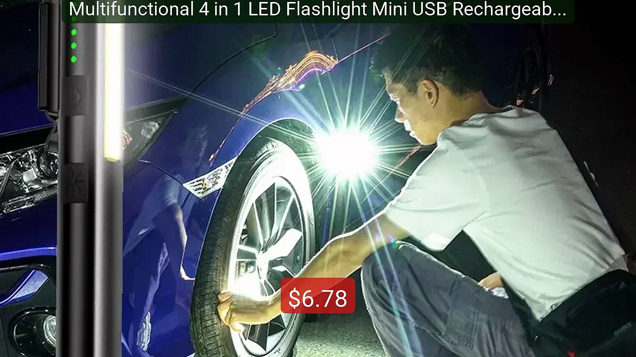 Multifunctional 4 in 1 LED Flashlight Mini USB Rechargeable 80... -- Hot Deal 2026 | Limited Offer!