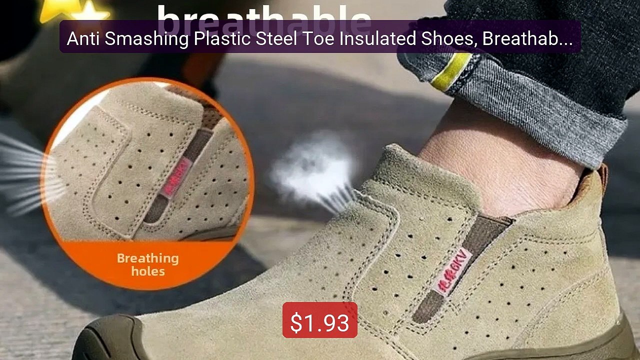 Anti Smashing Plastic Steel Toe Insulated Shoes, Breathable Suede ... -- Best Deal 2026 | Shop Now!