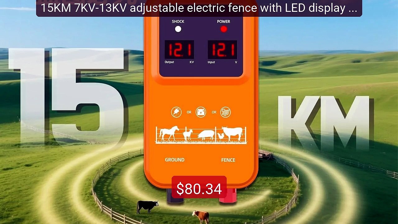 15KM 7KV-13KV adjustable electric fence with LED display wa... -- Top Pick 2026 | Unbeatable Price!