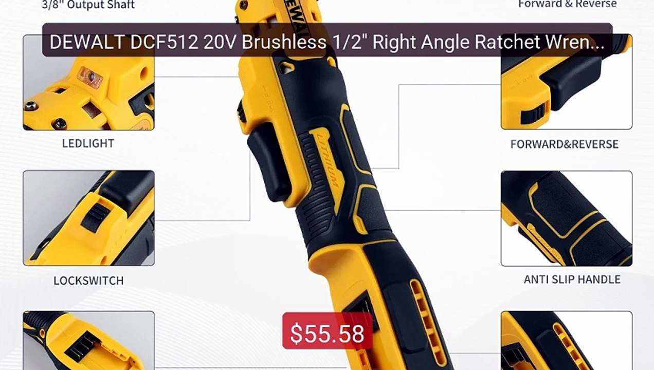 DEWALT DCF512 20V Brushless 1/2" Right Angle Ratchet Wrench LE... -- Hot Deal 2026 | Limited Offer!