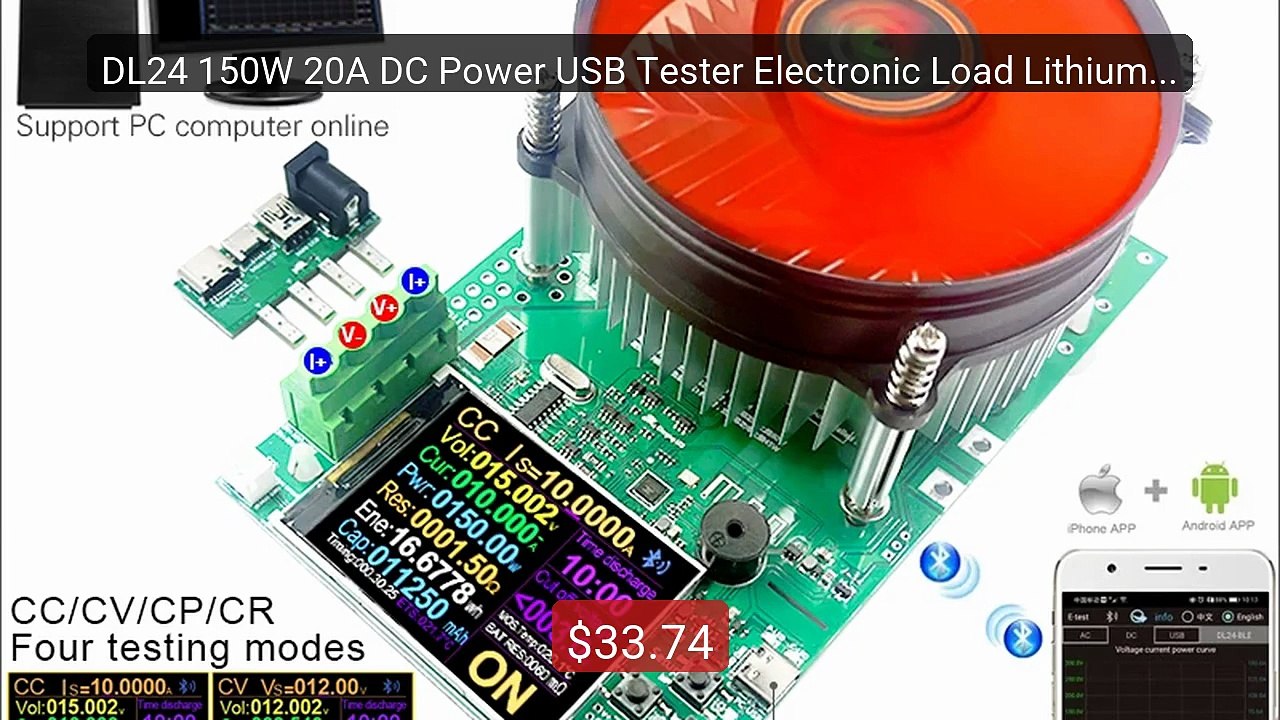 DL24 150W 20A DC Power USB Tester Electronic Load Lithium Battery ... -- Best Deal 2026 | Shop Now!