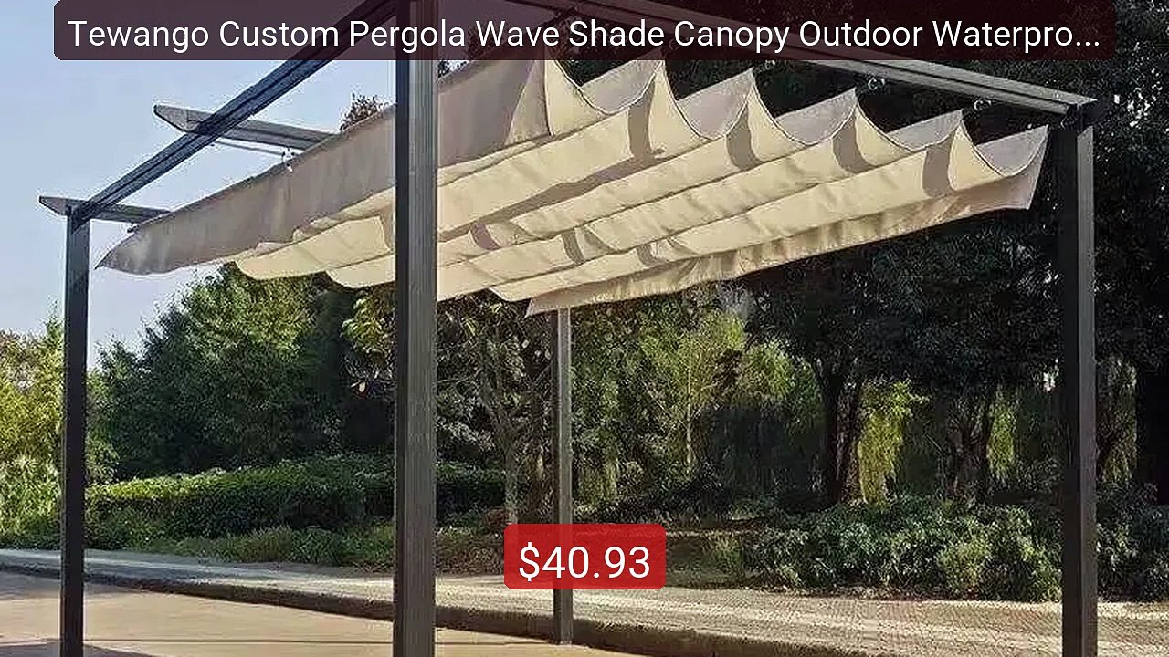 Tewango Custom Pergola Wave Shade Canopy Outdoor Waterproof Aw... -- Best Buy 2026 | Great Quality!