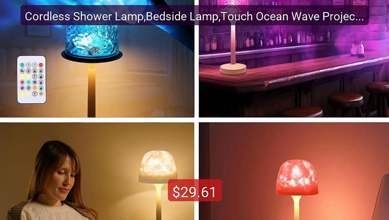 Cordless Shower Lamp,Bedside Lamp,Touch Ocean Wave Projector Light,... -- Top Rated 2026 | Buy Now!