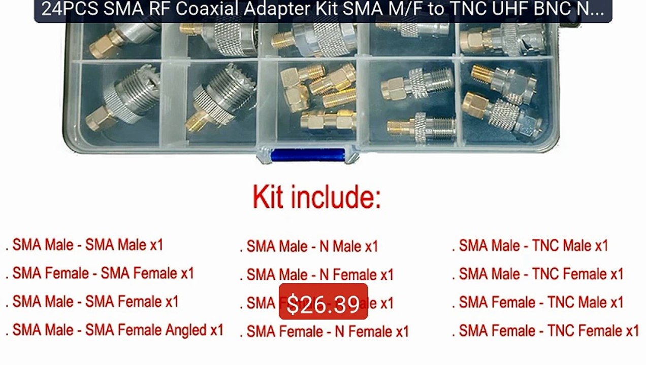 24PCS SMA RF Coaxial Adapter Kit SMA M/F to TNC UHF BNC N F Male Fe... -- Top Rated 2026 | Buy Now!