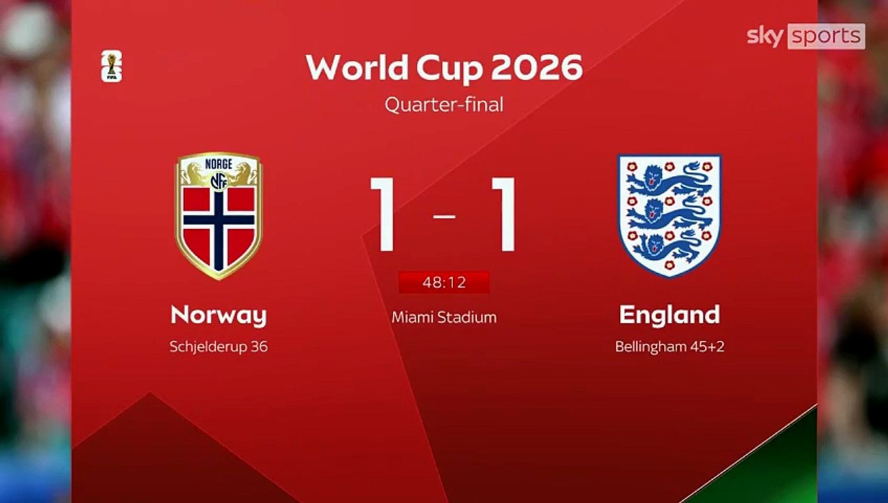 England fans react as Jude Bellingham brings them level against Norway