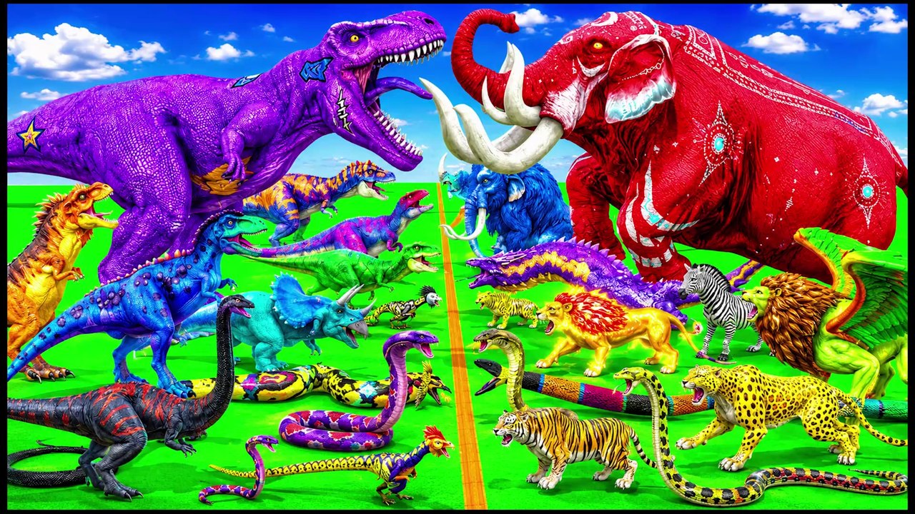 Animal Epic Battle - Prehistoric Mammals VS Modern Mammals Size Comparison  Animal Revolt Battle thumnail