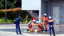 Japanese Firefighter Practice !!