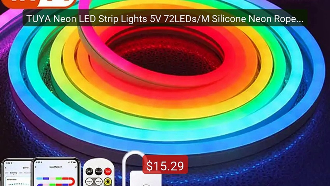 TUYA Neon LED Strip Lights 5V 72LEDs/M Silicone Neon Rope Light wi... -- Best Deal 2026 | Shop Now!