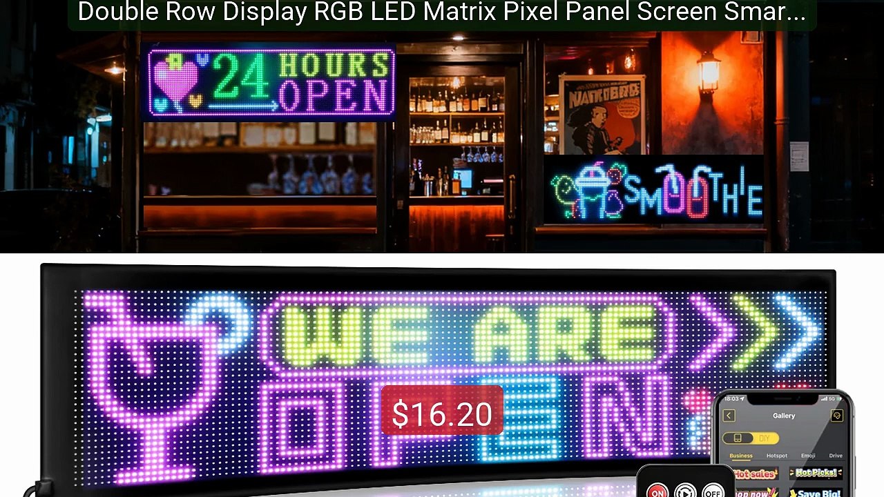 Double Row Display RGB LED Matrix Pixel Panel Screen Smart ... -- Top Pick 2026 | Unbeatable Price!