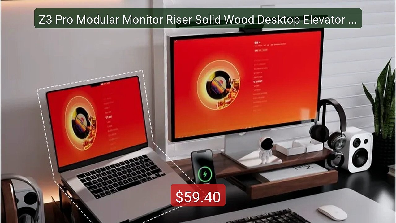 Z3 Pro Modular Monitor Riser Solid Wood Desktop Elevator Stand Comp... -- Top Rated 2026 | Buy Now!