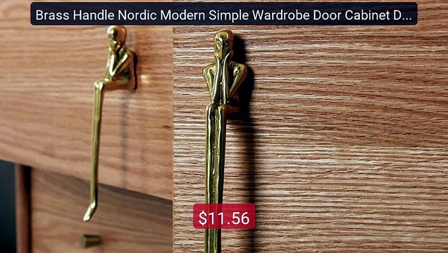 Brass Handle Nordic Modern Simple Wardrobe Door Cabinet Drawer... Hot Deal 2026 | Limited Offer!